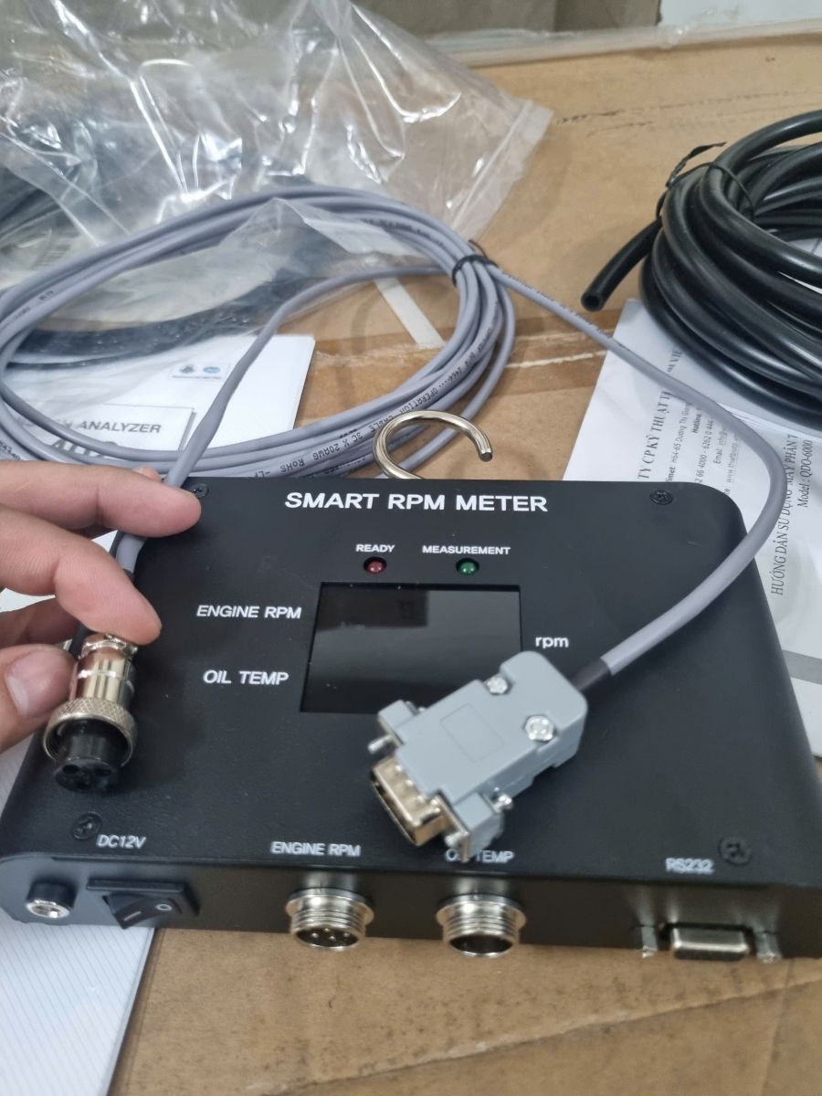 Bộ cảm biến thông minh đo tốc độ động cơ và nhiệt độ cho máy đo khí xả SMART RPM METER