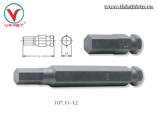 Đầu khẩu lục giác 12mm Koken 107.11-12